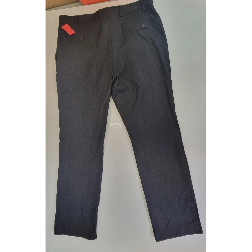 Marc Anthony Men's Gray Dress Pants, Size 36x32, Herringbone Pattern